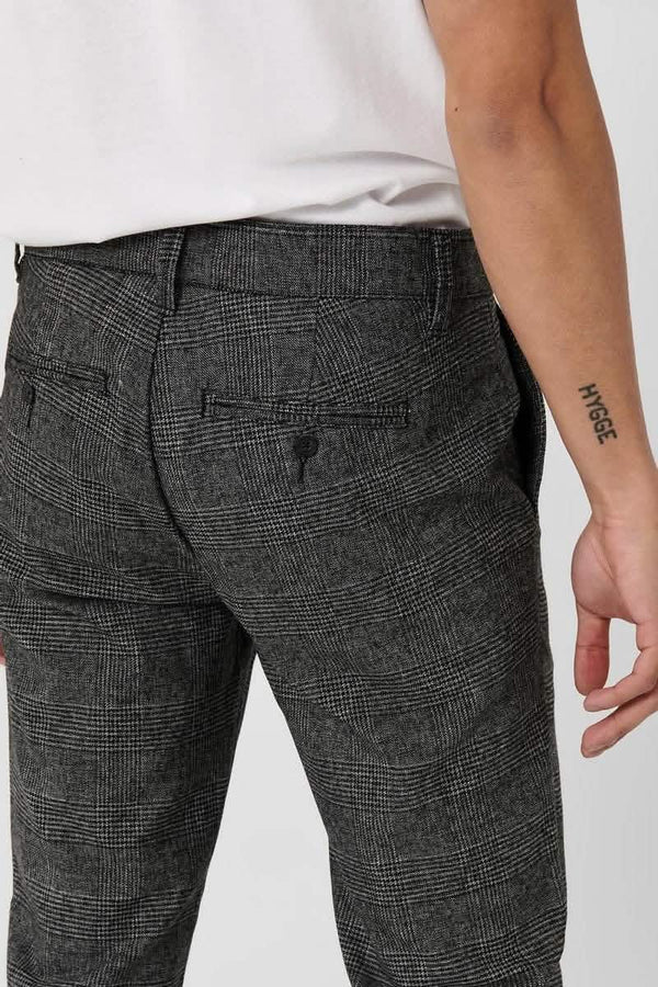 Mark Pants Check GW Medium grau Melange