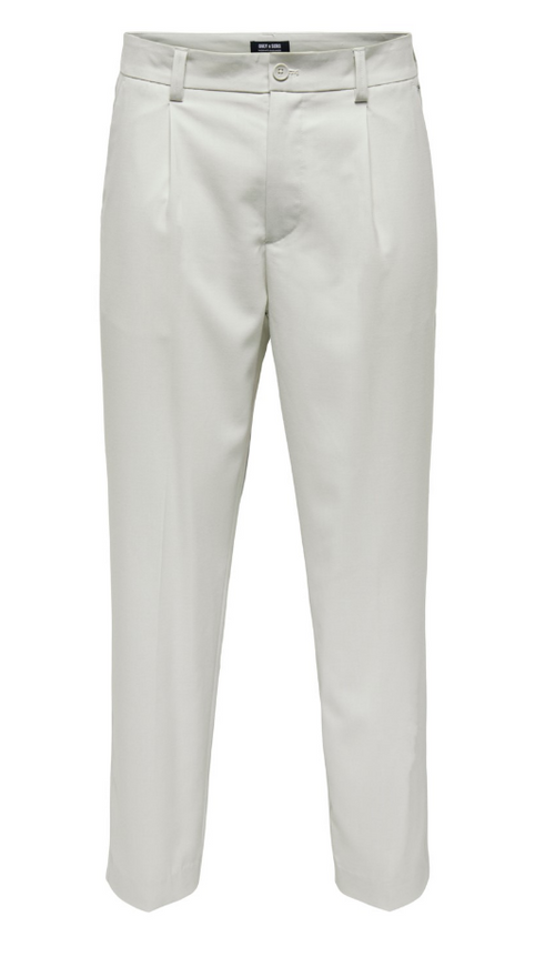 Pale Pleat Loose Pantalon Light gray