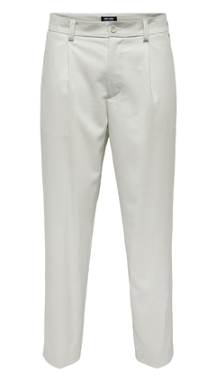 Pale Pleat Loose Pantalon Light gray