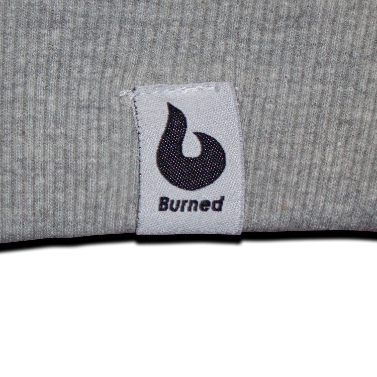 Burned Crewneck Gray Raglan