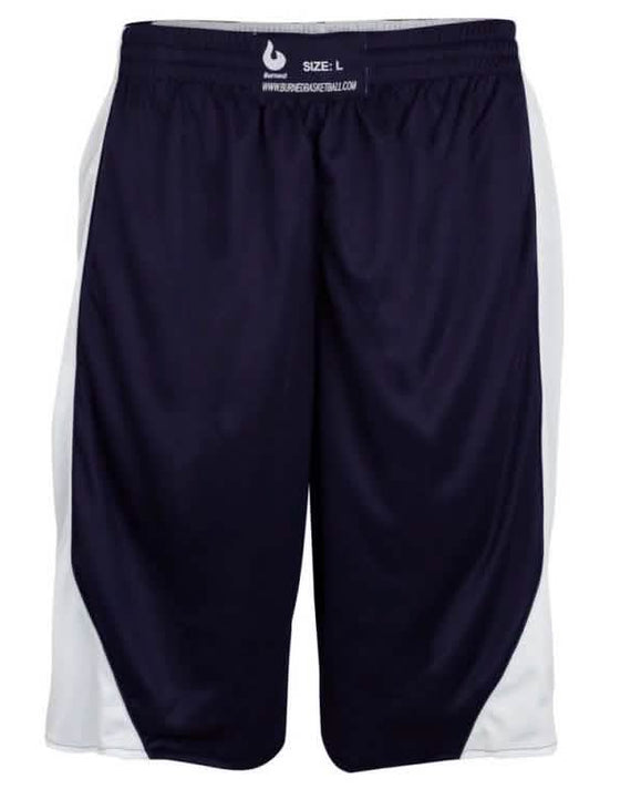 Burned Dubbelzijdig Short Donkerblauw Wit