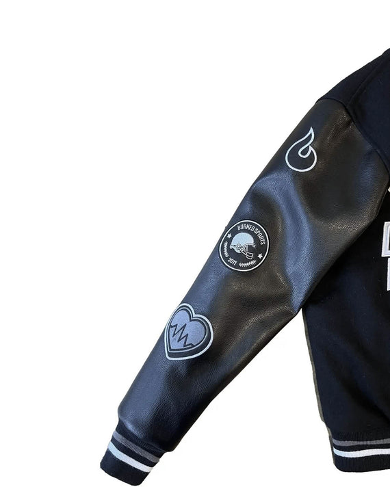 Varsity Panther Jacket Zwart Wit