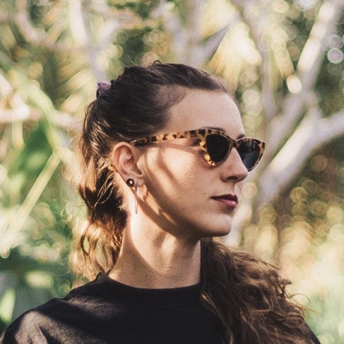 Sonnenbrille Amy Leopard Schwarz