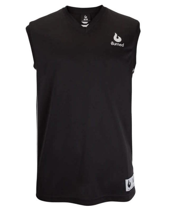 Burned Enkelzijdig Jersey Zwart