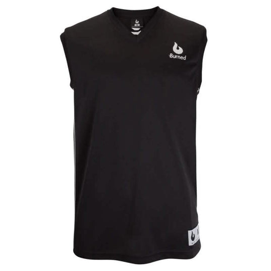 Burned Single Sided  Jersey Black