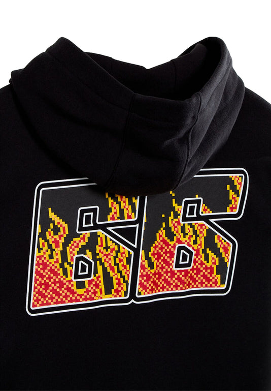 Digi Flames Hoodie Black