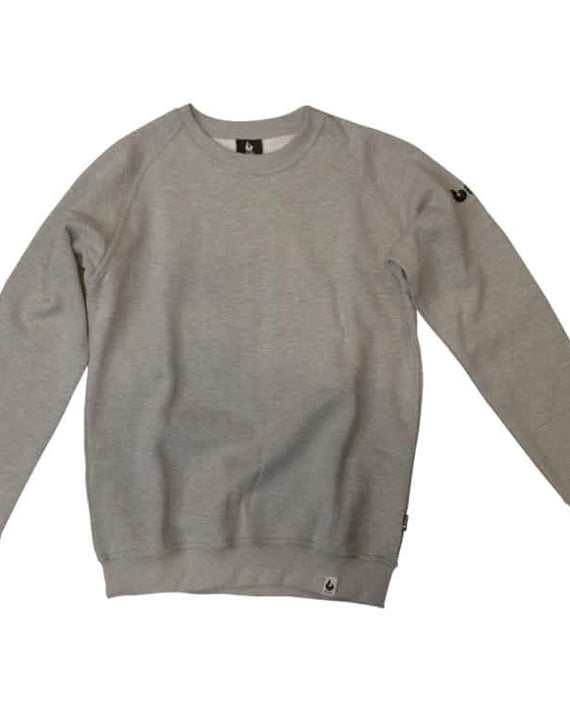 Burned grauer Raglan mit Rundhalsausschnitt