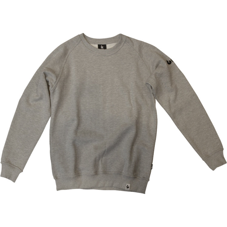 Burned Crewneck Gray Raglan