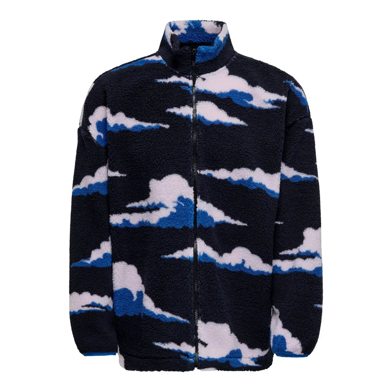 Remy Cloudy Teddy Jacket Dark Navy