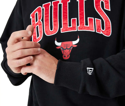 Chicago Bulls NBA Applique Crewneck Black