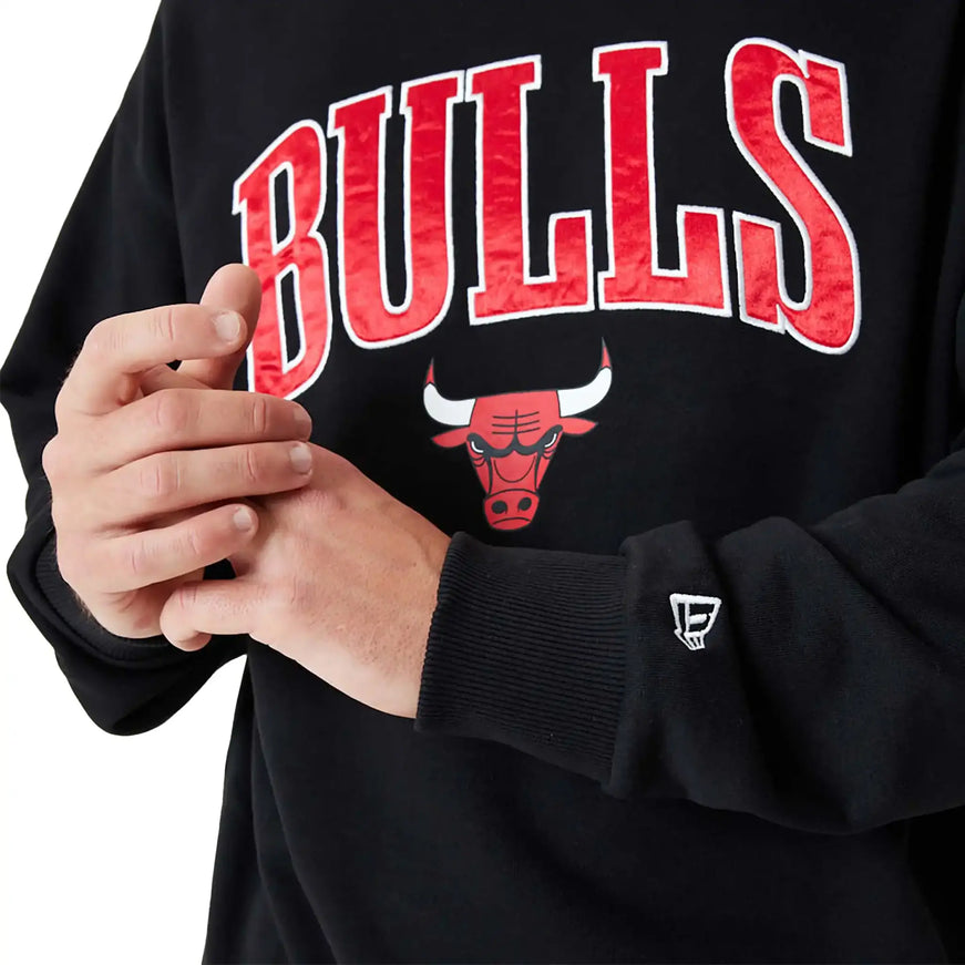 Chicago Bulls NBA Applique Crewneck Black