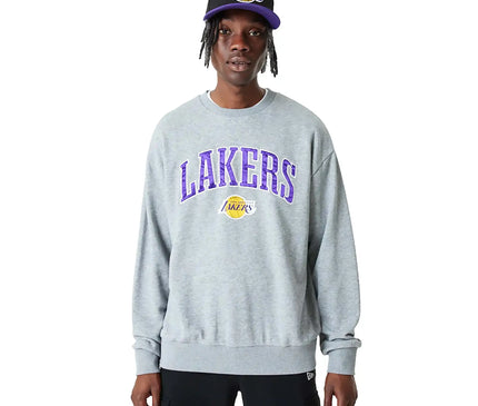 Los Angeles Lakers NBA Applique Crewneck Grey