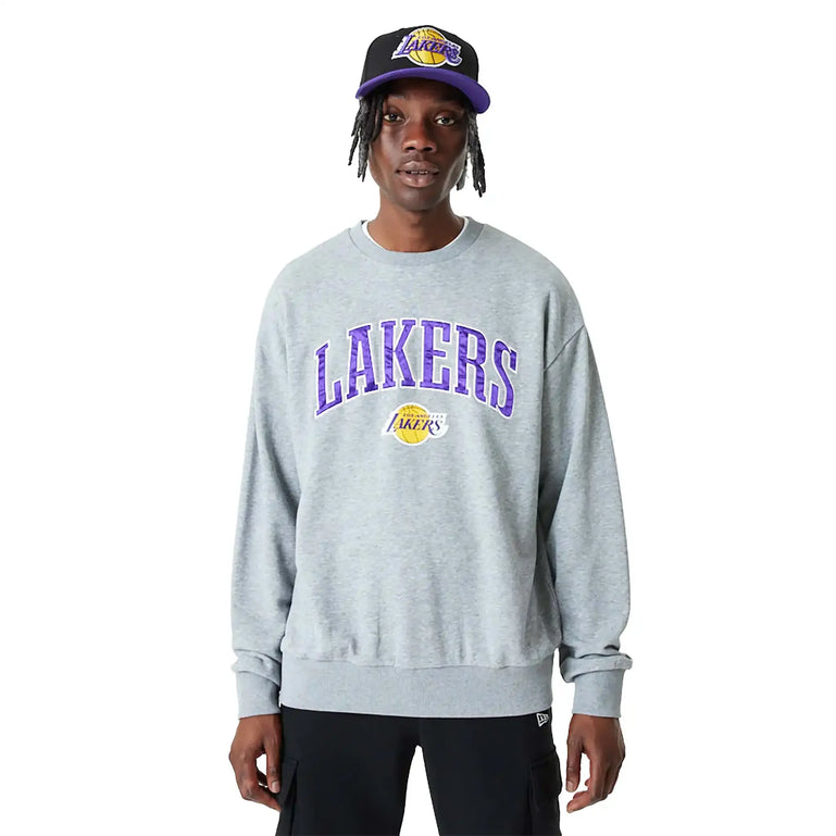 Los Angeles Lakers NBA Applique Crewneck Grey