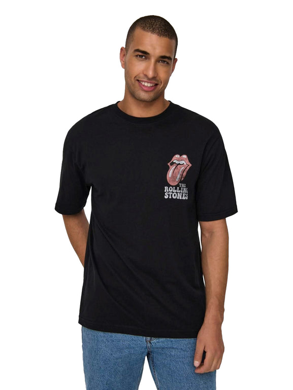 Rolling-Stones-RLX-T-shirt-Black-Model-Front