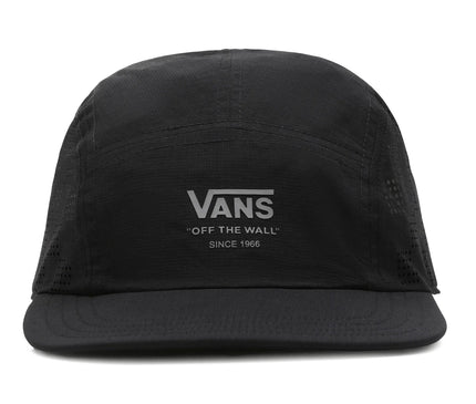 Vans-Outdoors-Camper-5-Panel-Cap-Black-Front-Center