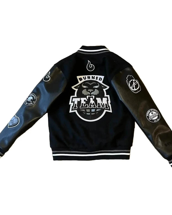 Varsity Panther Jacket Zwart Wit