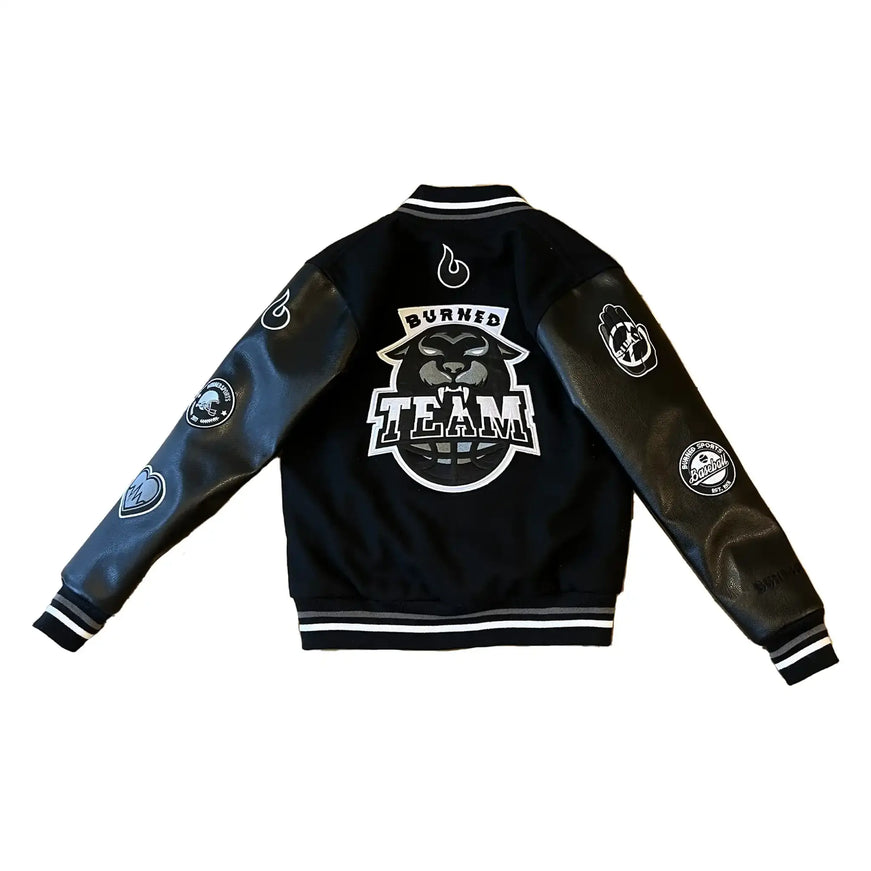 Varsity Panther Jacket Zwart Wit