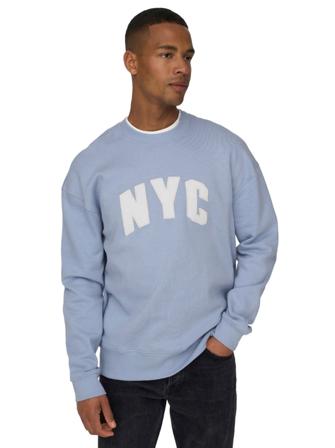 Only-&-Sons-Troy-RLX-Crewneck-Print-New-York-City-Eventide-Model-Front