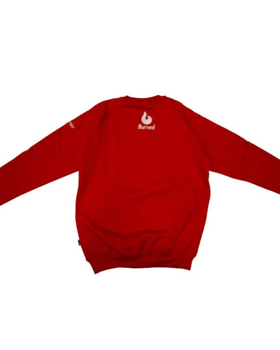 Burned roter Raglan mit Rundhalsausschnitt