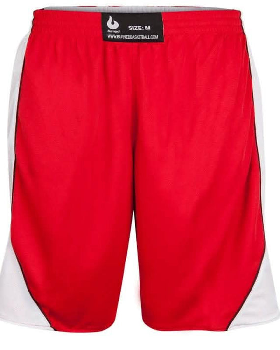 Burned Dubbelzijdig Short Rood Wit
