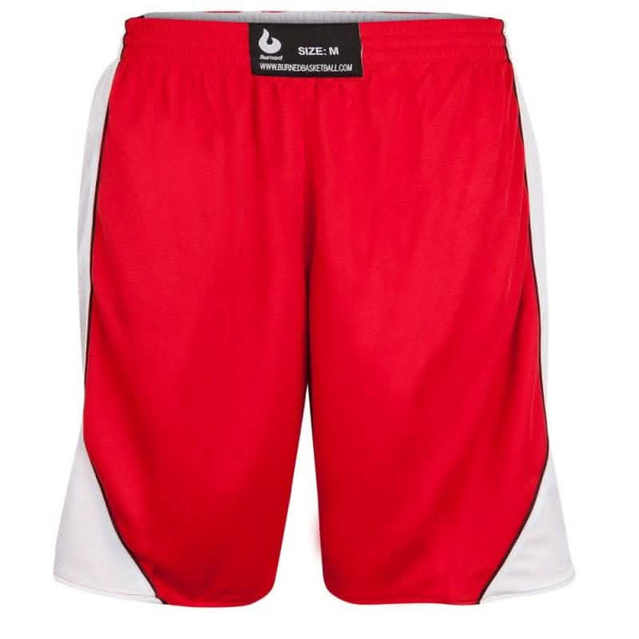 Burned Beidseitig Short Rot Weiß