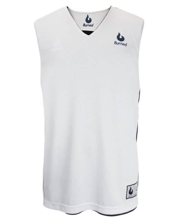 Burned Dubbelzijdig Jersey Donkerblauw Wit