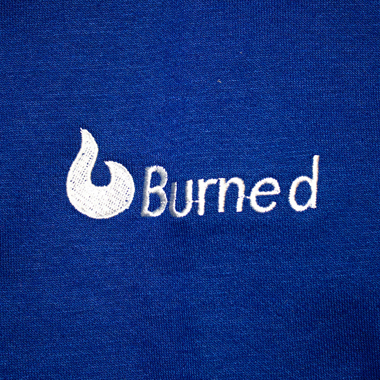 Burned Crewneck Royal Blue Raglan