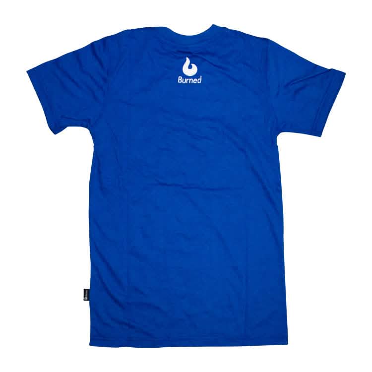Burned T-shirt bleu royal