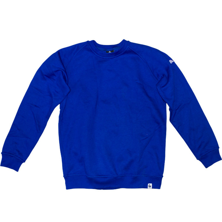 Burned Crewneck Royal Blue Raglan