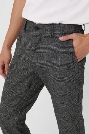 Mark Pants Check GW Medium grau Melange