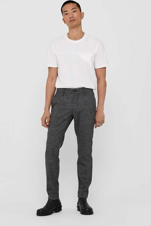 Mark Pants Check GW Medium grau Melange