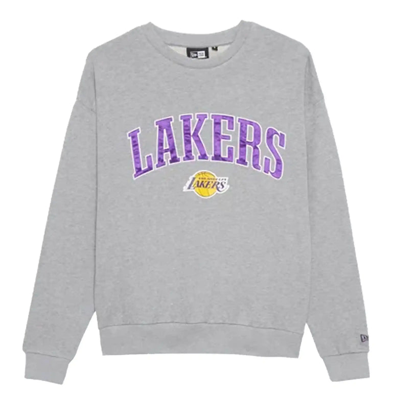 Los Angeles Lakers NBA Applique Crewneck Grey