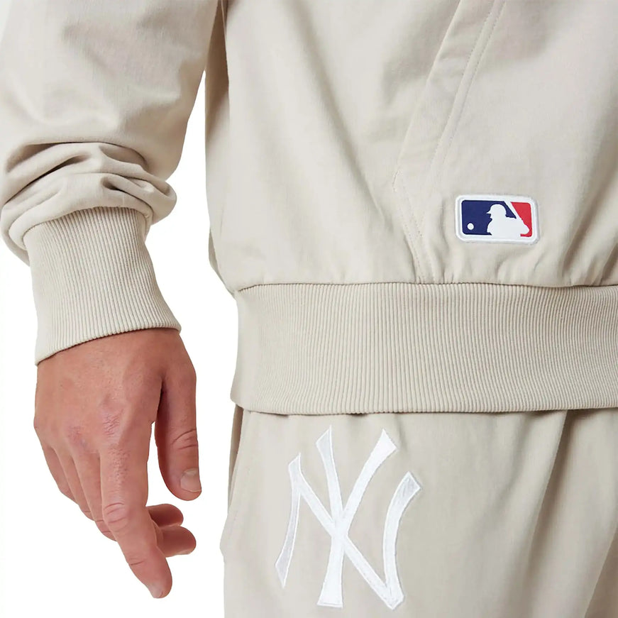 New York Yankees League Essential Oversized Hoodie Beige