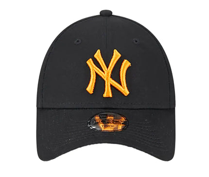 New York Yankees  9Forty Youth Cap Black Orange