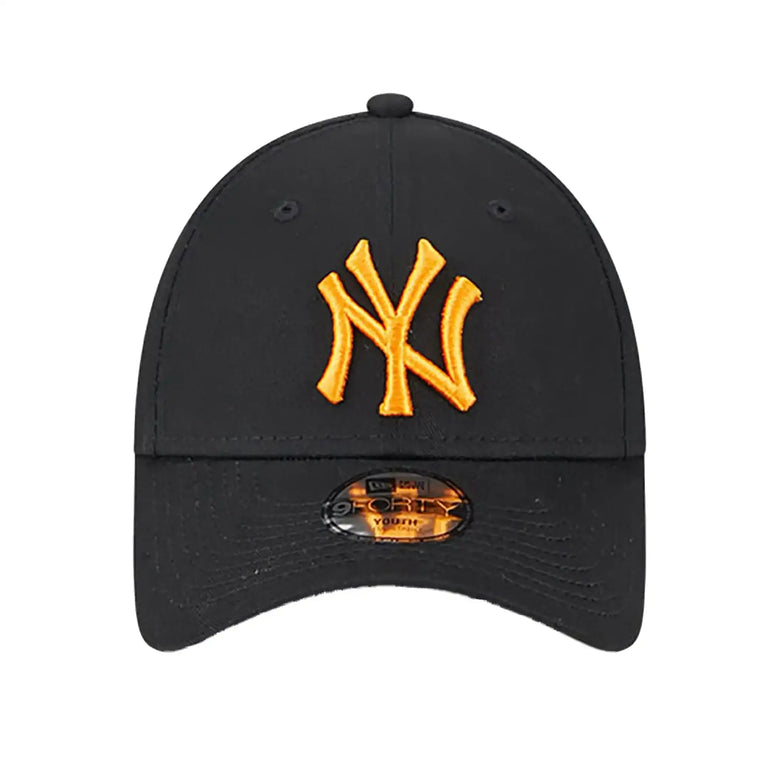 New York Yankees  9Forty Youth Cap Black Orange