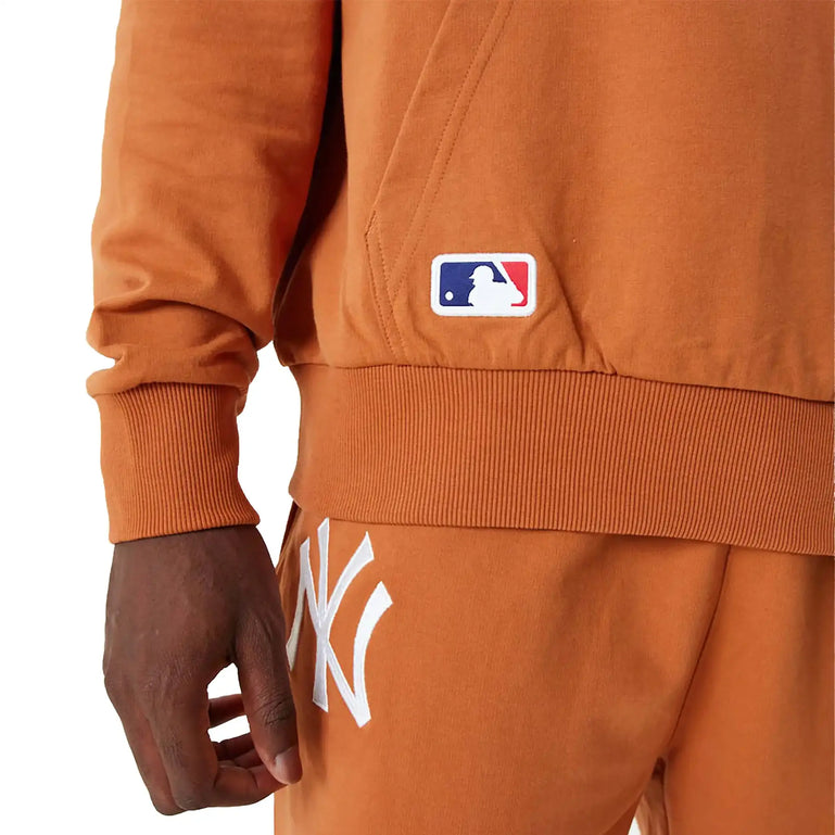 New York Yankees League Essential Oversized Hoodie Orange