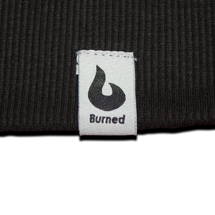 Burned Crewneck Black Raglan