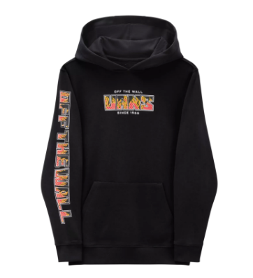 Digi Flames Hoodie Black