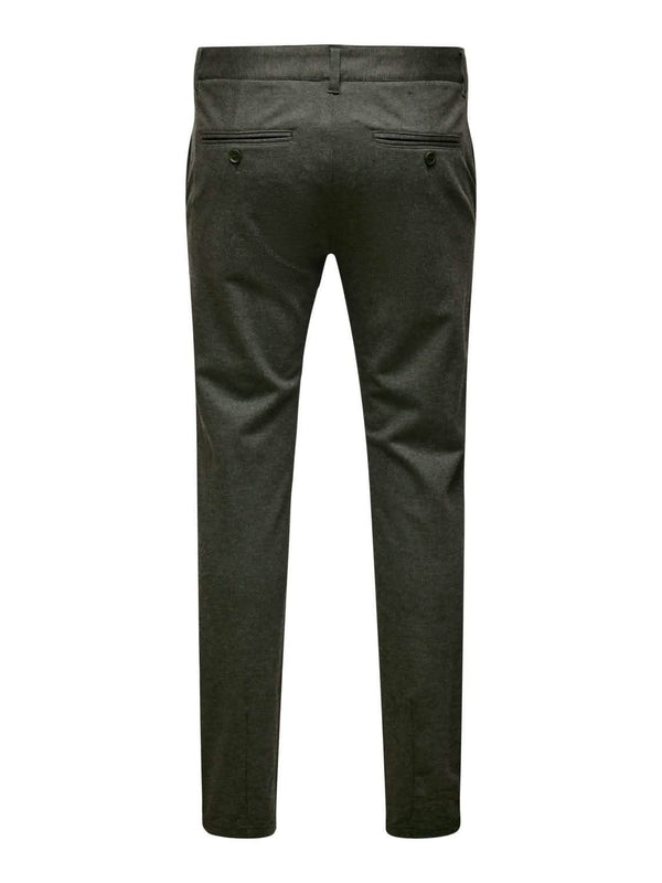 Mark Pant Herringbone Print OLive Night