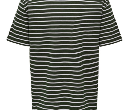 Henry Stripe T-Shirt Donkerblauw Wit