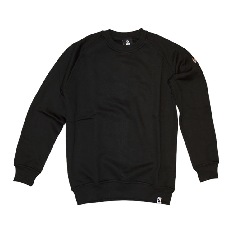 Burned Crewneck Black Raglan