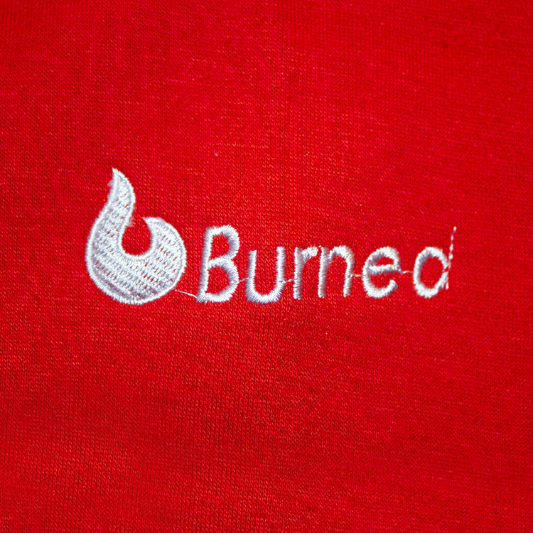 Burned Crewneck Red Raglan