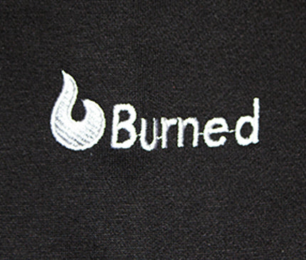 Burned schwarzer Raglan mit Rundhalsausschnitt