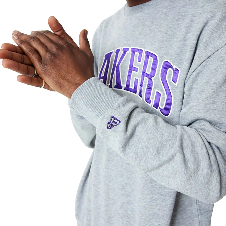 Los Angeles Lakers NBA Applique Crewneck Grey