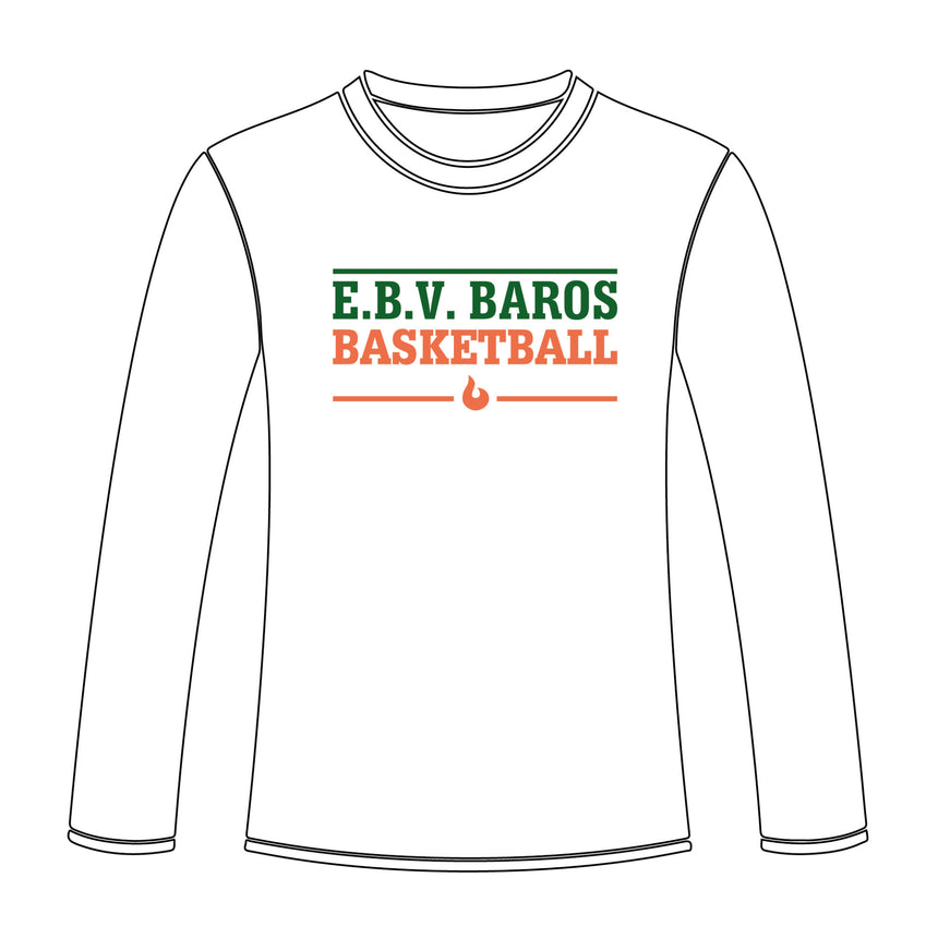 EBV Baros T-shirt à manches longues Texte Blanc
