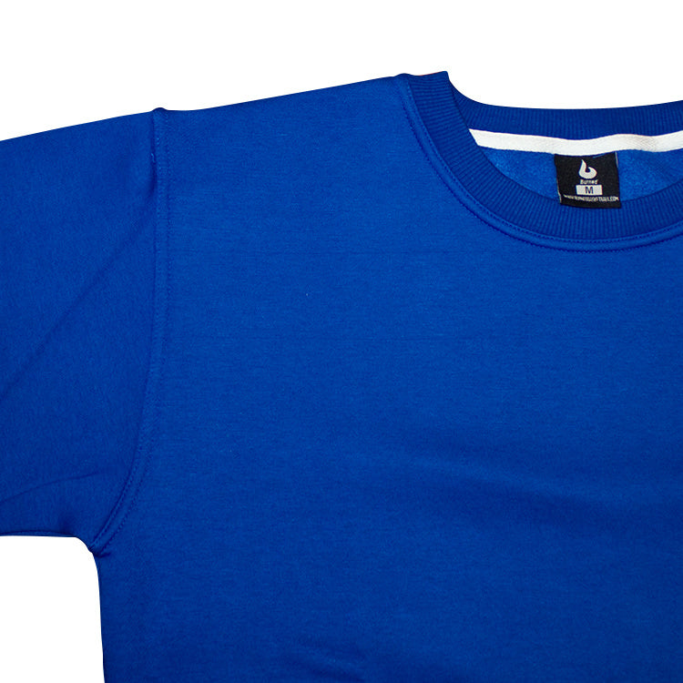 Burned Crewneck Royal Blue