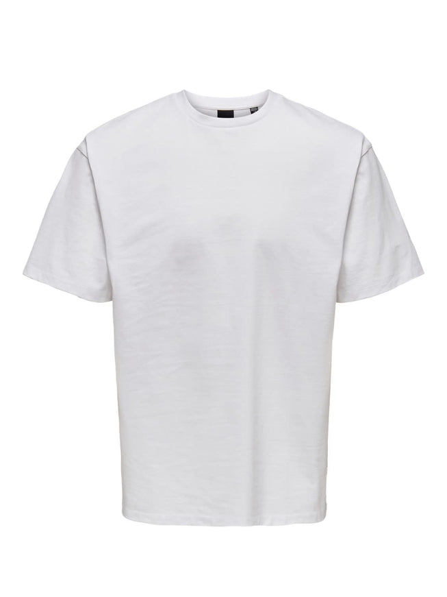 Only & Sons Fred Relaxed Fit T-shirt Wit