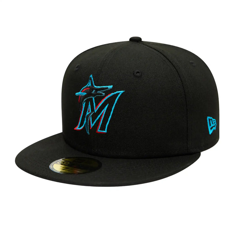 Miami Marlins Fitted Cap Black