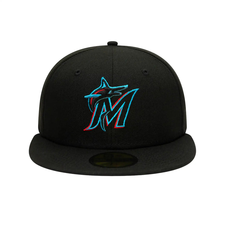 Miami Marlins Fitted Cap Black