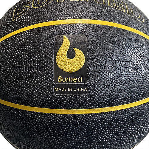 Burned In/Out Basketball Schwarz Gold (7)
